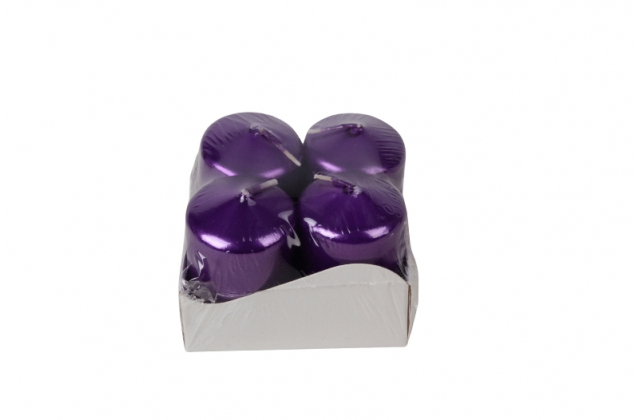 Adventná sviečka valcová 40/60 (bal.) - metal fialová