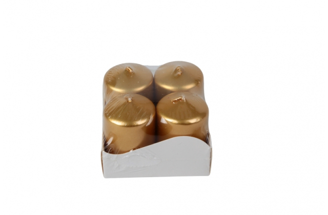 Adventná sviečka valcová 40/60 (bal.) - zlatá