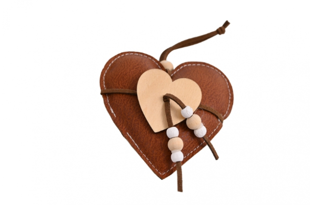 LS023A Dekor. srdce s korálkami