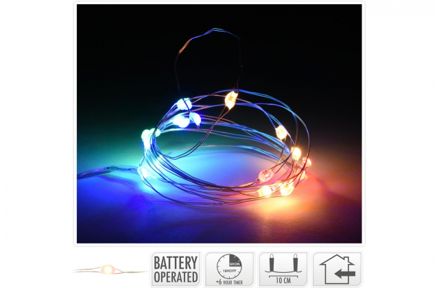 689802 FF Vianočné LED svetlá 190+10cm 20LED BAT-vnút. AX9721700