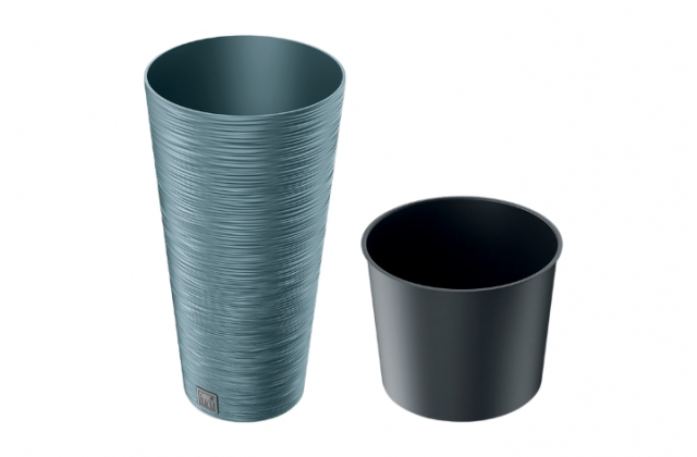 Kvetináč s vnútrom DFRH300 FURU ROUND SLIM modrý