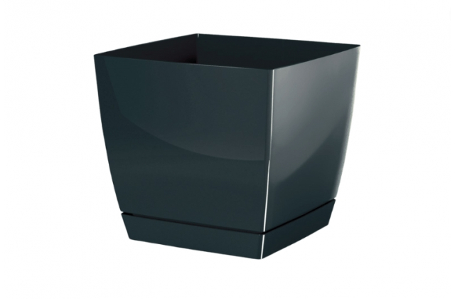 Kvetináč s podložkou DUKP180 Coubi grafit