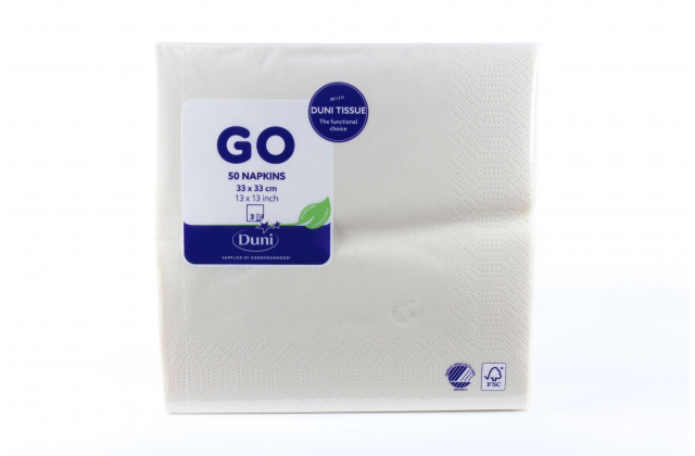 Servitky 3v 33cm 154496 Crem { 50ks/bal } 33x33cm