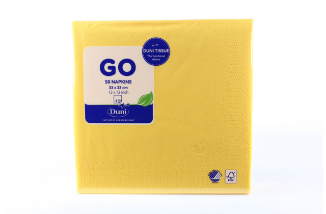 Servitky 3v 33cm 154495 Zlta { 50ks/bal } 33x33cm