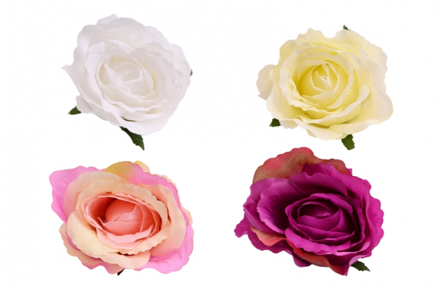 Umelé hlavy kvetov - vencovka RUŽA- BIELA,CREAM