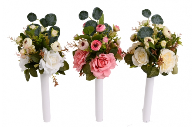 Kytica ruží, ranunculus s doplnkom x 6