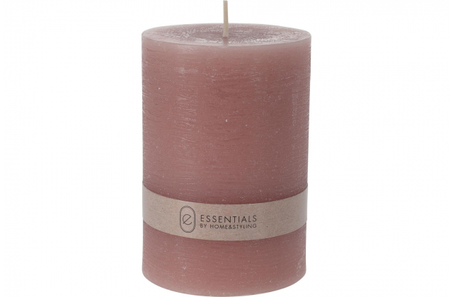 Sviečka valec 7x10cm 260gr, rustic-ružová 251105