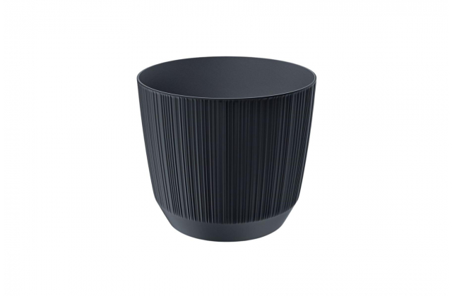 Kvetináč RYFO 16,8 x 14,7 antracit, čierny