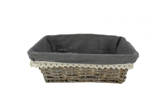 Košík prút. s látkou