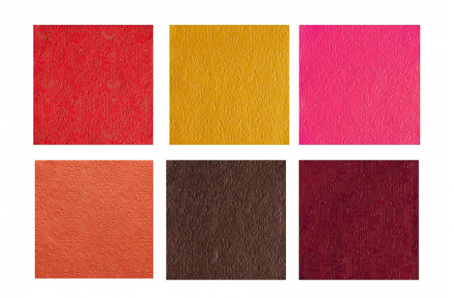 Servítky Ambiente jednofarebné 40 x 40 (15ks/bal) sýte odtiene Autumn