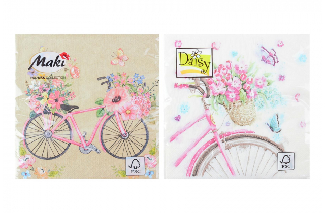 Servítky 33x33 cm Bicycle