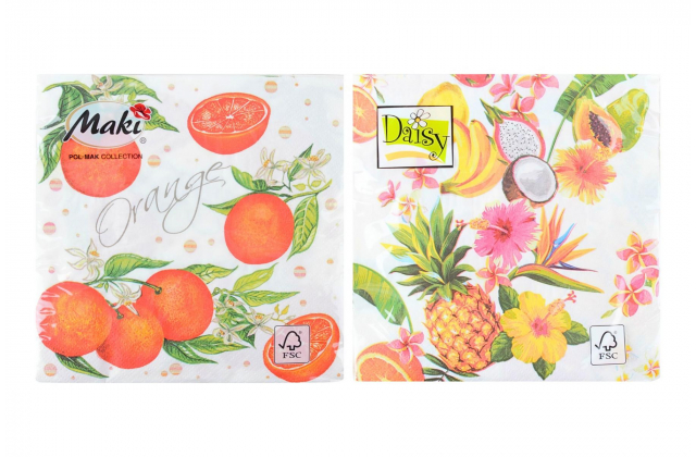 Servítky 33x33 cm Fruits