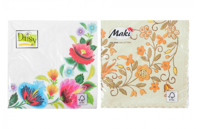 Servítky 33x33 cm Folk