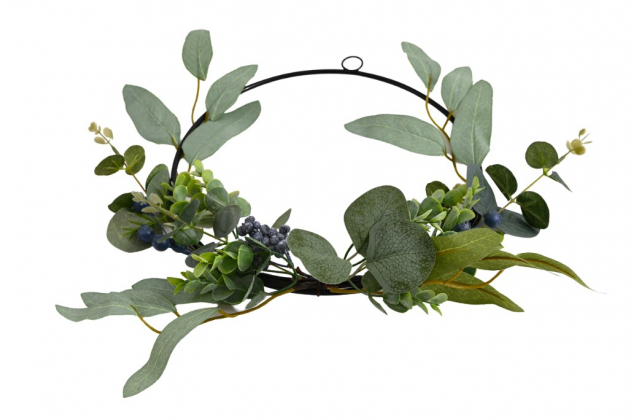 Umelý veniec eukalyptus s doplnkom 25 cm