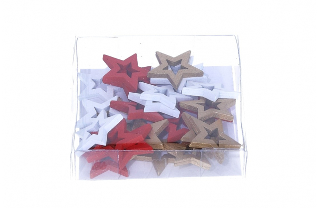 DIT497 (1bal.) Dekor.hviezda drev.3cm S/24