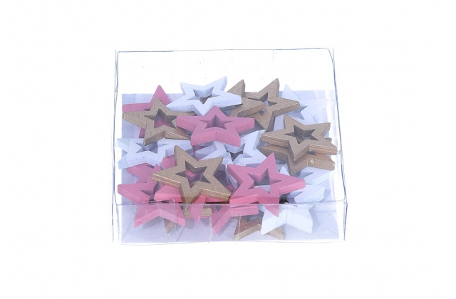 DIT501 (1bal.) Dekor.hviezda drev.3cm S/24