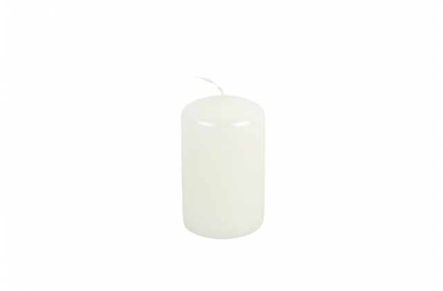 Sviečka valec 50/80 LAKIER - metal ecru