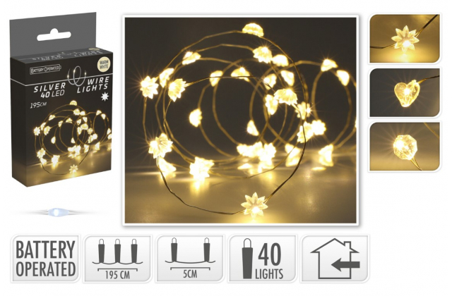 667531 TB Vian.svetla hviezd.195+10cm 40LED BAT-vnut AX9731340