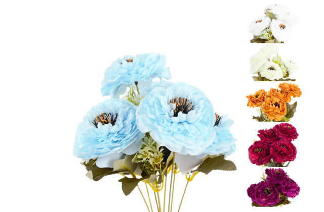 Umelá kytica cínia x 9