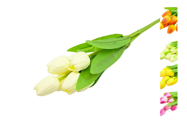 Umelá kytica pogumovaných tulipánov x 7
