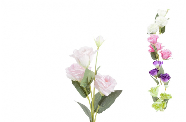 Umelý lisianthus s pukom konár x 3