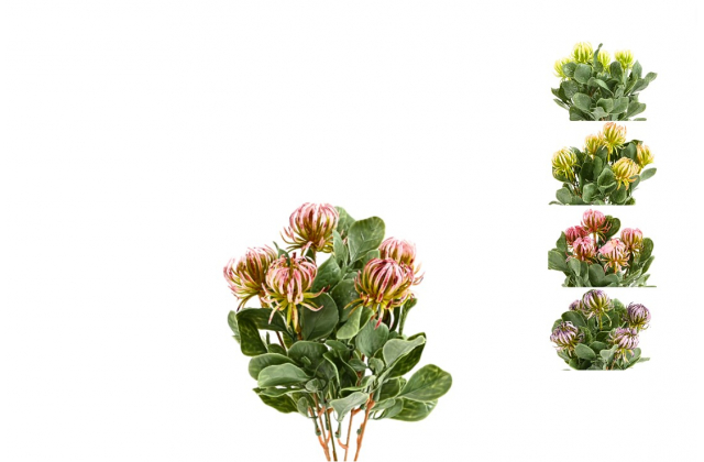 Umelá kytica ďatelina, zeleň x5