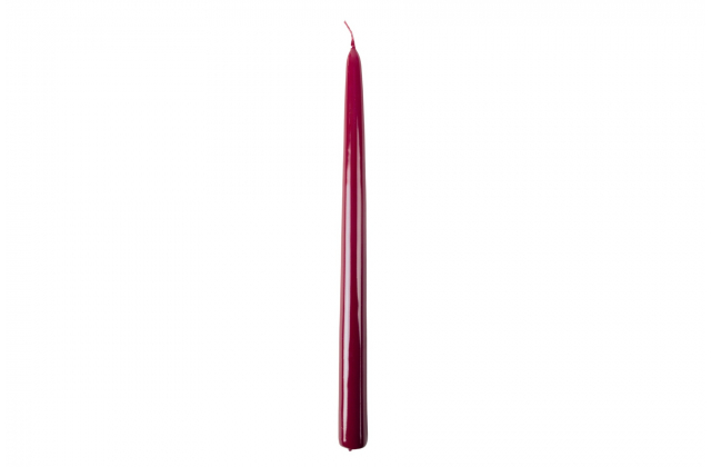 Sviečka kónická 30 cm LAKIER metal červená