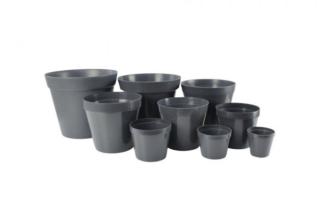 Kvetináč plastový 12 cm antracit