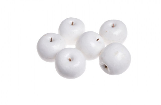 Dekoračné jabĺčka biele (1bal.) 922CAN01550-05 