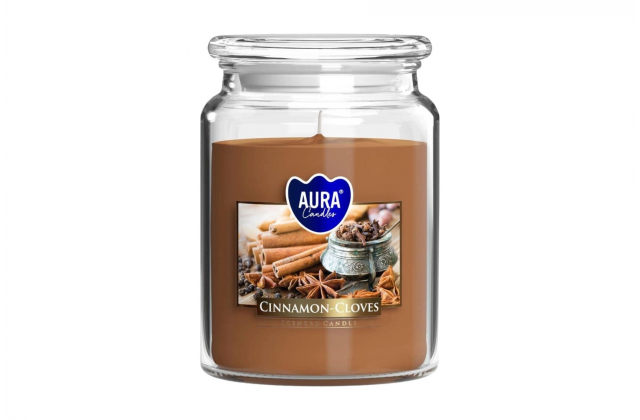 Veľká sviečka v skle s vrchnákom Cinnamon - Cloves SND99-374
