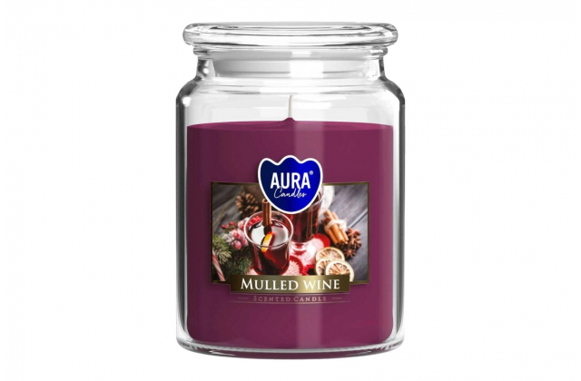 Veľká sviečka v skle s vrchnákom Mulled wine SND99-195