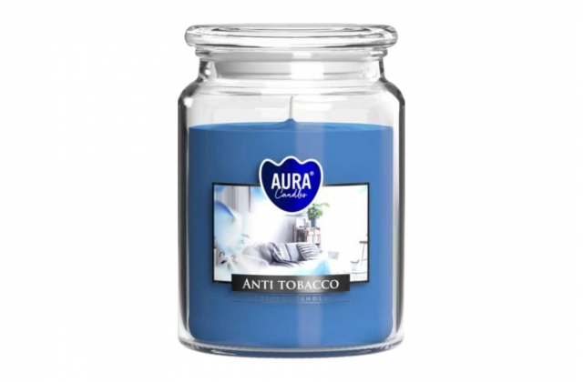 Veľká sviečka v skle s vrchnákom Antitabak SND99-69