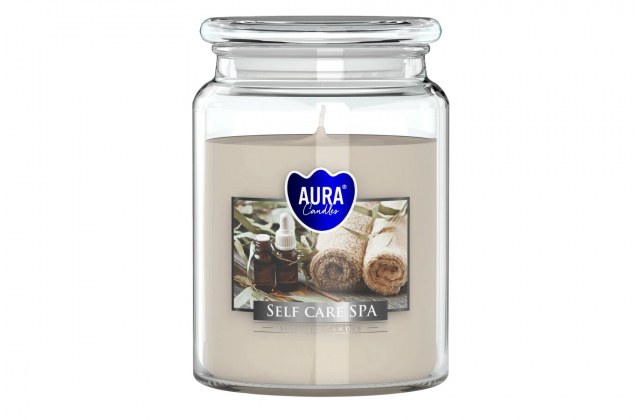 Veľká sviečka v skle s vrchnákom Self care SPA SND99-363