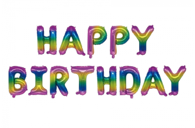 Párty balónový nápis Happy Birthday A7696