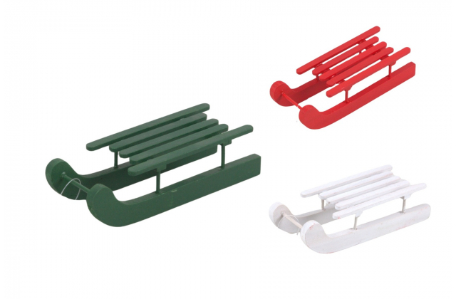 Drevené vianočné sane TOP406 mix