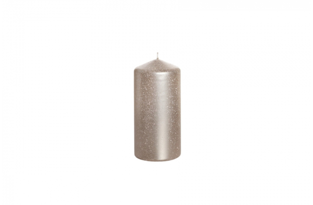 Sviečka valec Shimmer & Bright 50x100 cappuccino metallic