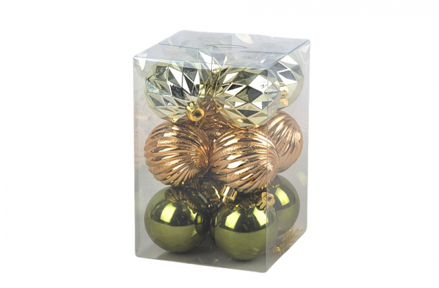 Vianočne gule 6 cm (1bal.) AR3/038AM12/BG 