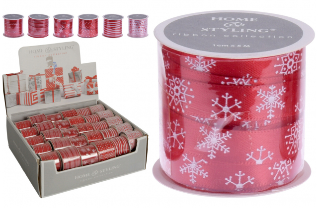 262098 Vianočná stuha 1cm/5m CAA728020