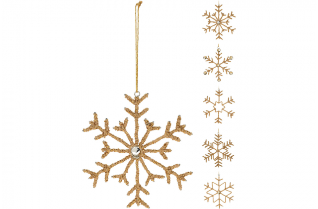 668354 Vianočná vločka juta 15 cm A62100520