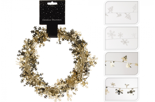683326 Vianočná girlanda vločky 5 m CAA740340