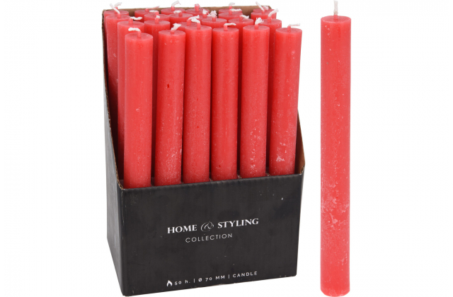 125208 Sviečka stolová / kónická červená ACB100100