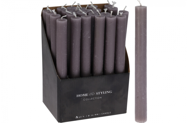 132466 Sviečka stolová / kónická antracit ACB100400