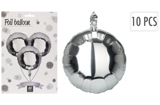 568784 Balón fólia 46cm (1bal.) silver 491020480