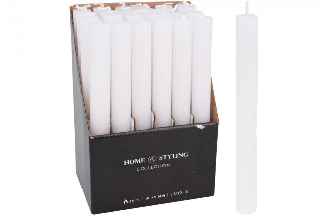 125154 Sviečka stolová / kónická 20cm biela ACB100200