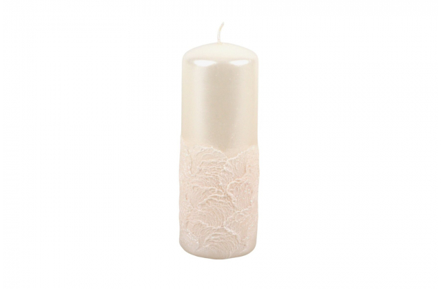 Sviečka valec 50/140 - LAWA 1/2 metal ecru 