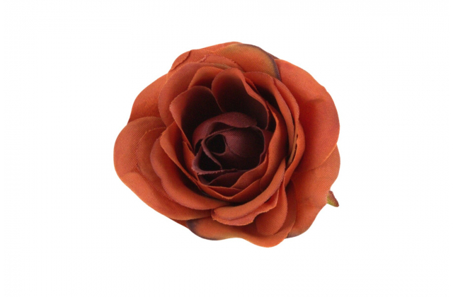  Umelé hlavy kvetov - vencovka ruža mini hnedo oranžová A7373-13 