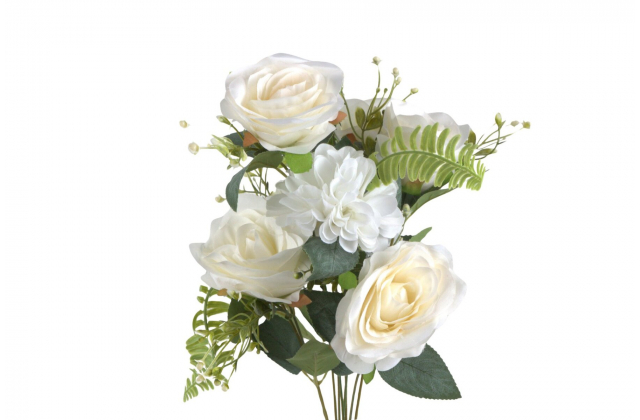 Umelá kytica ruža, dália x 9 A8365