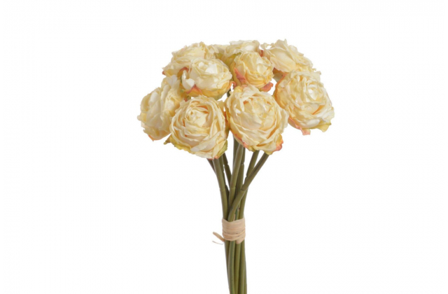 Umelá kytička sušená ruža x 10 81CAN2018A21-01