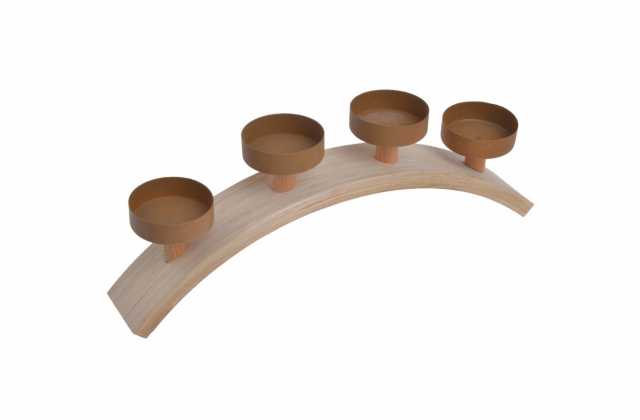 Drevený svietnik x 4 32CAN079-29R 