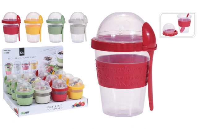 540516,490217 Plastový pohár na jogurt, ovocie